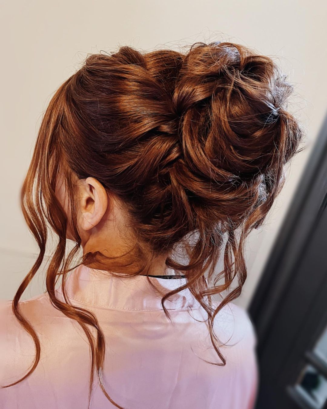 Texture Water Fall Updo Hairstyle